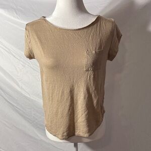 LOFT Tan Short Sleeve Women's Tee
